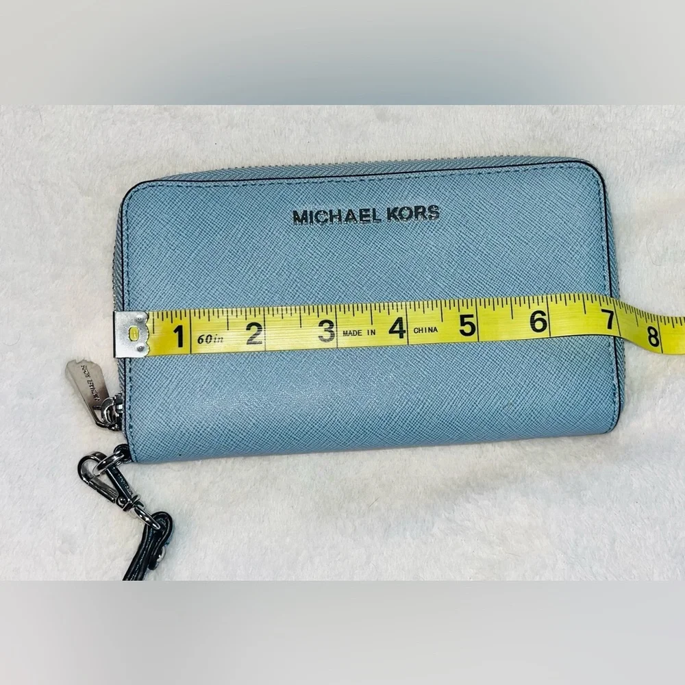 Michael Kors Jet Set Saffiano Leather Wristlet Wallet - Picture 8 of 9